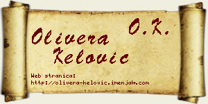 Olivera Kelović vizit kartica